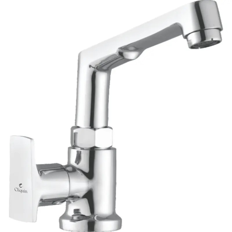 Cliquin Recta Swan Neck Tap: Premium Brass, Elegant Design, Water-Efficient Flow